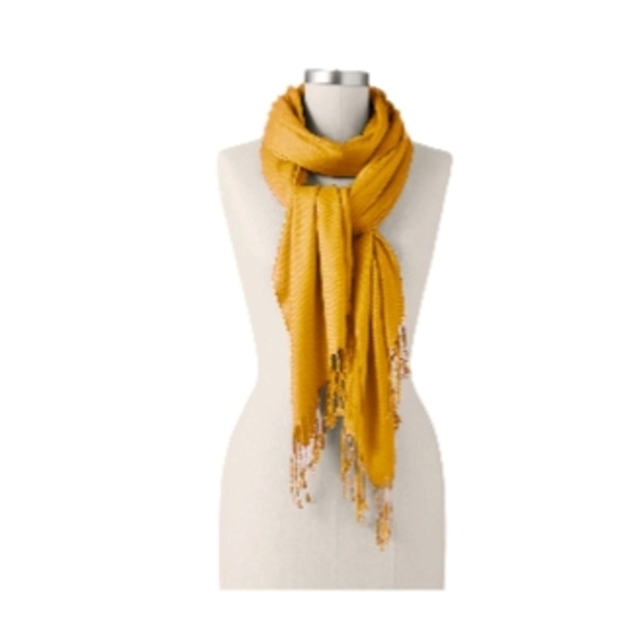 Apt. 9 Yellow Scarf with Tassels - Picture 1 of 4